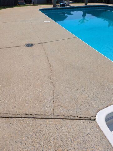 Expanded Cracks on Pool Deck