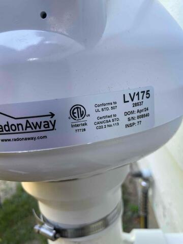 Powerful Radon Fan Installation
