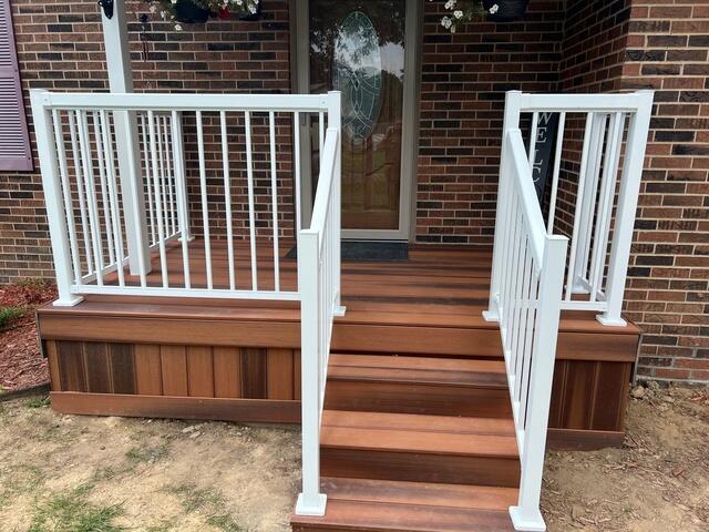 White Regal Railings Installed