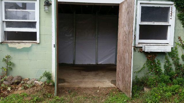 Outside of shed after completed