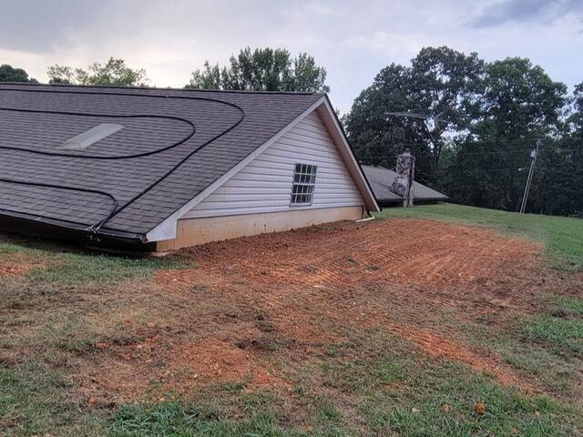 A photo of the job site once our crew backfilled the trench.