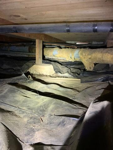 Exposed Dirt and Falling Insulation