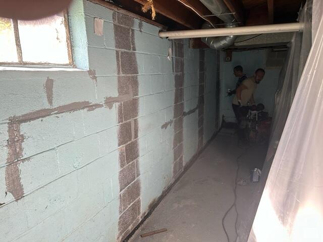 Preparation of the bowing wall