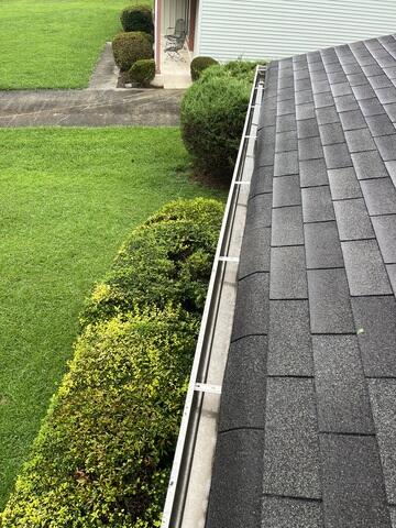 Cleaned out gutters