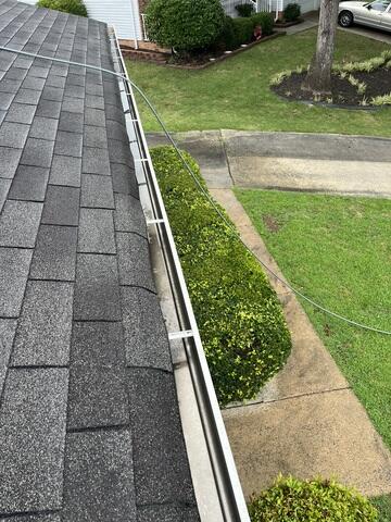 Cleaned out gutters