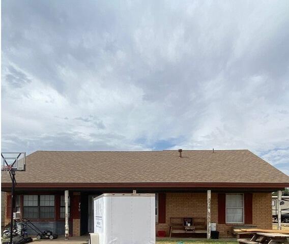 Finished product of a new roof.