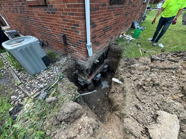 Piers going in!
