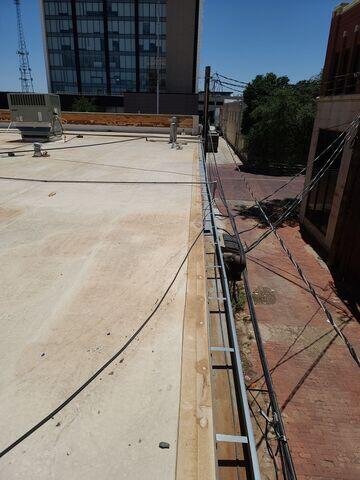 102 Linear feet of cleared out gutters.