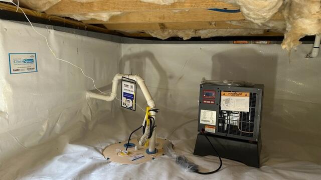 Sump Pump and Dehumidifier
