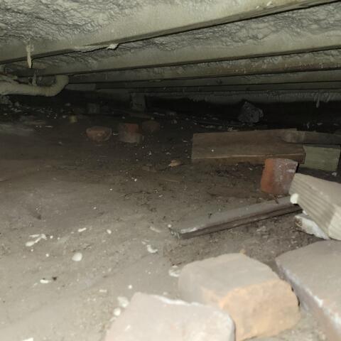 Dirt floor crawlspace