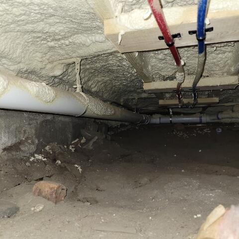 Unprotected dirt floor