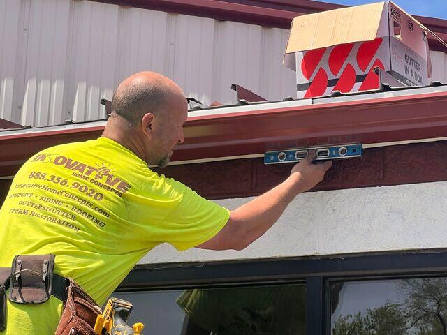 Nate Installing the Trough