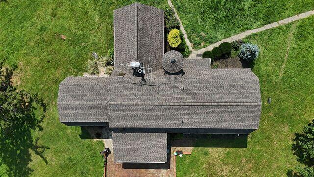 Aerial View of Completed Roof in Oregonia, OH