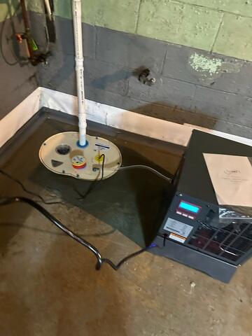 TripleSafe Sump Pump System and SaniDry Dehumidifer