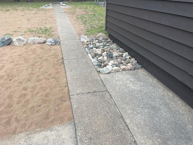 Uneven Concrete along Beach Side