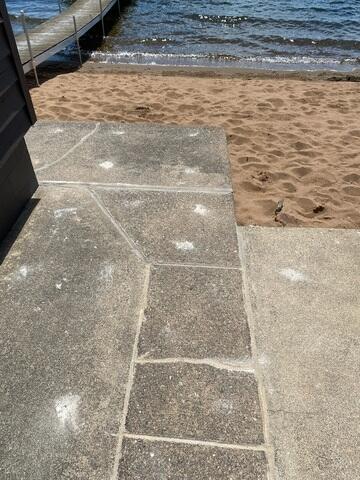 Lifted Concrete and Sealed Cracks