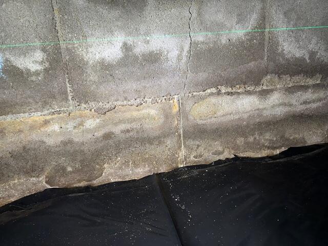Moisture Weakening Crawl Space Walls