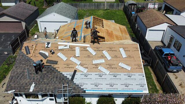During New Roof Installation
