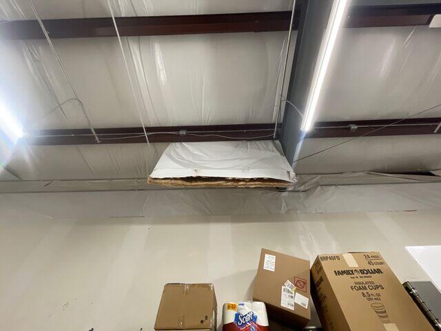 Damage caused by leaking.