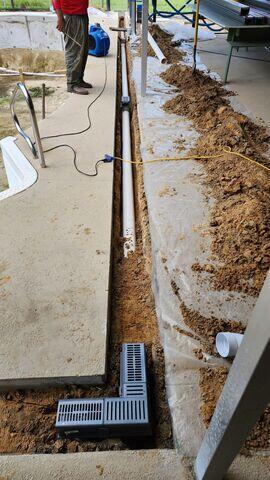 Positioning Channel Drain Pipe