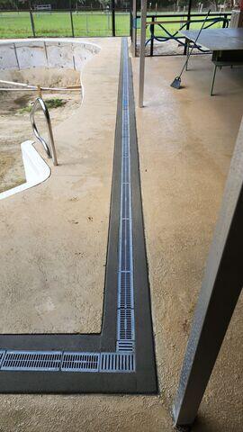 Complete Pool Deck Channel Drain Installation