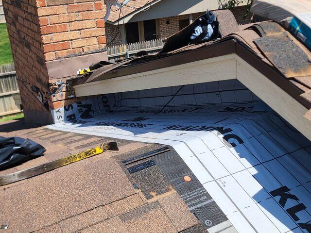 Adding the Ice and Water Barrier.