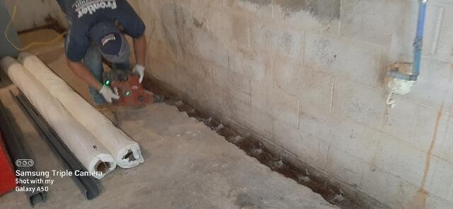 Drilling Weeping Holes