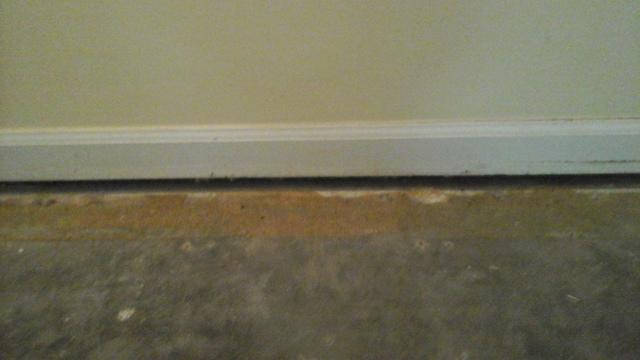 Gap between the baseboard and the floor