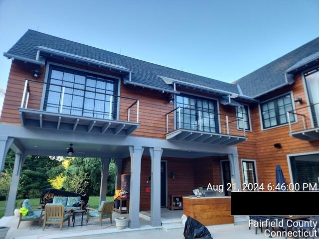 Side view--Second floor above patio