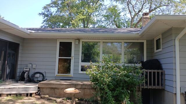 After shot of GutterShutter on front of house.