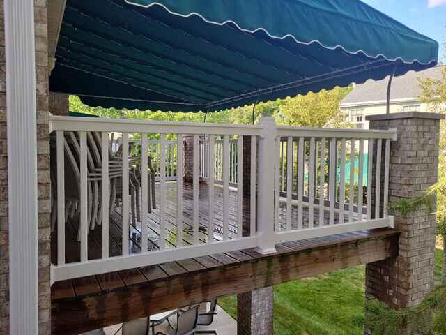 White 42" Superior T with Standard Balusters Vinyl Railing.