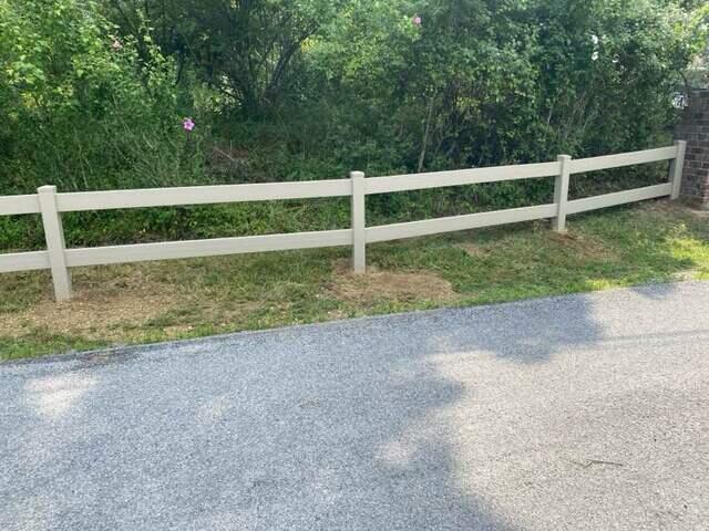 2 Rail, 3' Tall Khaki Vinyl Horse Fence