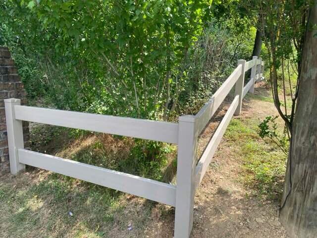 2 Rail, 3' Tall Khaki Vinyl Horse Fence