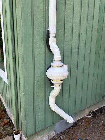 Pipe Exit on the side of the Home