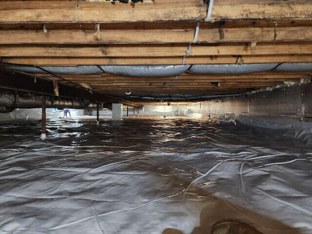 Wide Lense of Finished Crawl Space