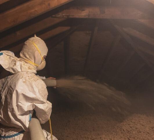 Attic Blown in cellulose