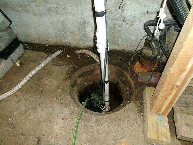 Before: Old Sump Pump