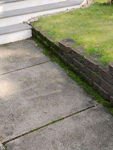 Retaining Wall and Sidewalk Before