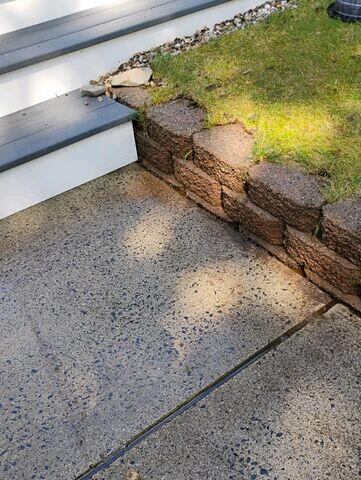Retaining Wall and Sidewalk After