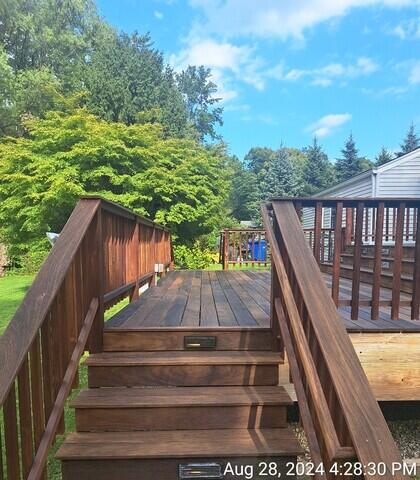 Stairs from yard