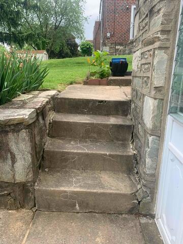 Cracking and Shifting Concrete Steps