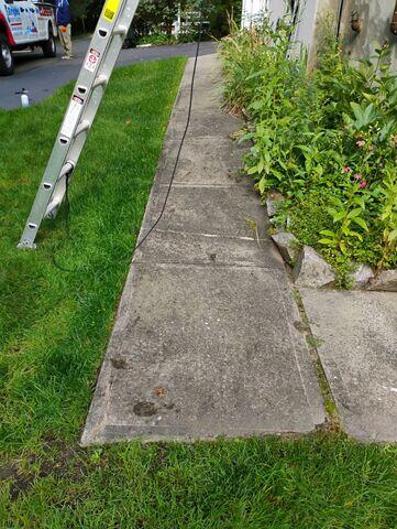 Concrete Sidewalk before cleaning