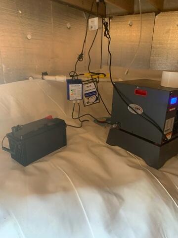 Crawl Space Sump Pump & Dehumidifier