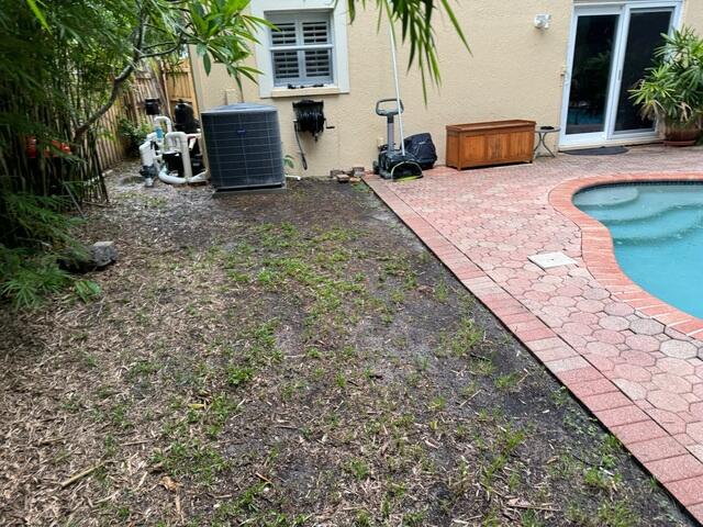 Flood Damage Around Pool Deck