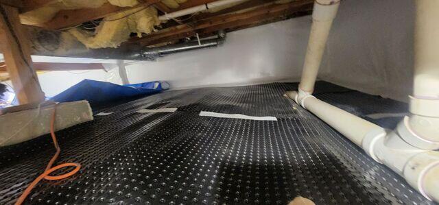 Drainage Matting in Crawl Space