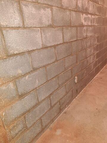 Efflorescence on Concrete Block