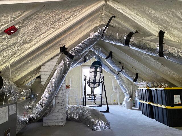 Attic Spray Foamed