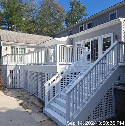 Deck, stairs and latticework