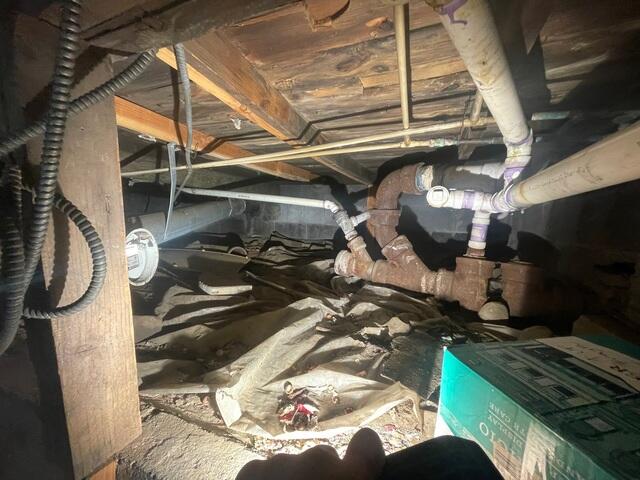 Before Crawl Space Waterproofing