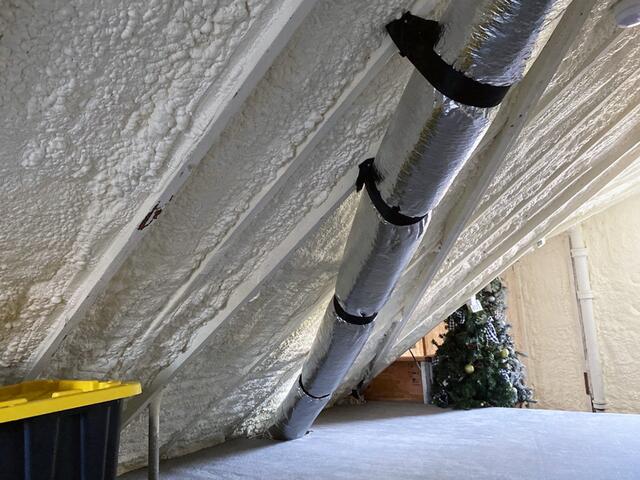 Attic Side Spray Foamed